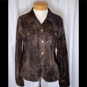Bamboo Traders Chocolate & Metallic Shirt Jacket
